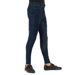 Calça de equitação Euro-Star Camillo Denim FullGrip Marinho Azul-marinho