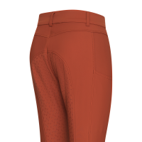 Calça de equitação Euro-Star Empress FullGrip Canela escura Laranja