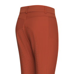 Calça de equitação Euro-Star Empress FullGrip Canela escura Laranja