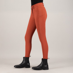 Calça de equitação Euro-Star Empress FullGrip Canela escura Laranja