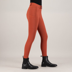 Calça de equitação Euro-Star Empress FullGrip Canela escura Laranja
