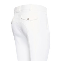 Calça de equitação Euro-Star Gabriel Competition Connect com grip nos joelhos para homem Branco Calça de equitação Euro-Star Gabriel Competition Connect com grip nos joelhos para homem Branco