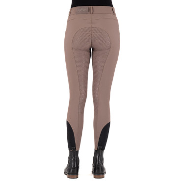 Calça de equitação HV Polo Miranda FullGrip Inverno feminina Ferro Bege