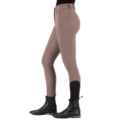 Calça de equitação HV Polo Miranda FullGrip Inverno feminina Ferro Bege