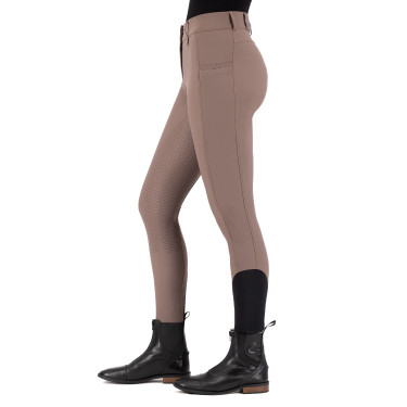Calça de equitação HV Polo Miranda FullGrip Inverno feminina Ferro Bege