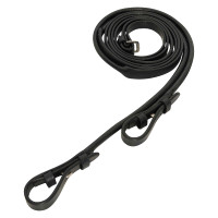 Riendas de cuero redondas y planas Imperial Riding Preto / prata