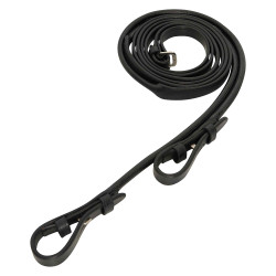 Riendas de cuero redondas y planas Imperial Riding Preto / prata