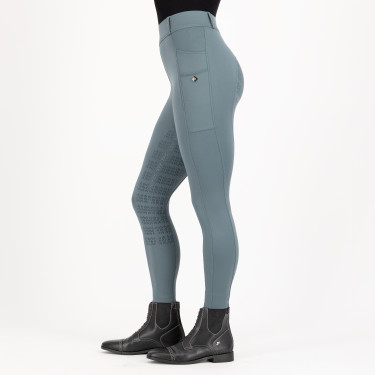 Legging de equitação Imperial Riding Tamara FullGrip feminino Pedra-da-lua Laranja