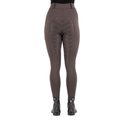Legging de equitação Imperial Riding Tamara FullGrip feminino Mármore Cinzento