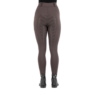 Legging de equitação Imperial Riding Tamara FullGrip feminino Mármore Cinzento
