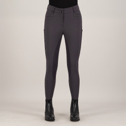 Calça de equitação Euro-Star Arielle Connect FullGrip feminina Cinza magnet Cinzento