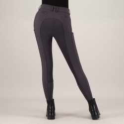 Calça de equitação Euro-Star Arielle Connect FullGrip feminina Cinza magnet Cinzento