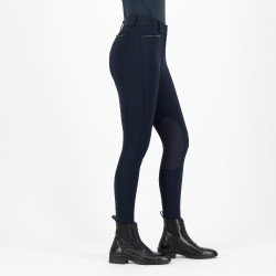 Calça de equitação Euro-Star Arielle Connect com grip nos joelhos feminino Noite Azul