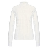 Polo de competição em mesh Imperial Riding Grandprix de manga comprida para mulher Branco Polo de competição em mesh Imperial Riding Grandprix de manga comprida para mulher Branco