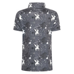 Polo de manga curta Imperial Riding Olivia AOP infantil Carvão vegetal Cinzento Polo de manga curta Imperial Riding Olivia AOP infantil Carvão vegetal Cinzento