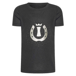 Camiseta de manga curta Imperial Riding Hally infantil Preto