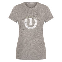 Camiseta de manga curta Imperial Riding Hally feminina Carvão vegetal Cinzento