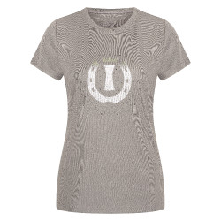 Camiseta de manga curta Imperial Riding Hally feminina Carvão vegetal Cinzento
