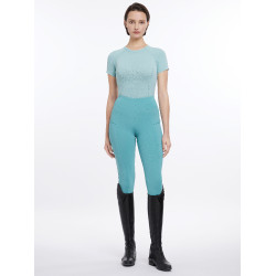 T-shirt de manga curta sem costuras LeMieux Britney Água