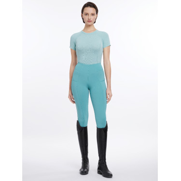 T-shirt de manga curta sem costuras LeMieux Britney Água T-shirt de manga curta sem costuras LeMieux Britney Água