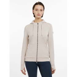 Moletom com capuz e zíper Tabi Tech feminino LeMieux Pedra