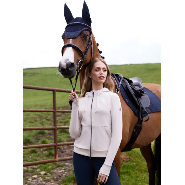 Moletom com capuz e zíper Tabi Tech feminino LeMieux Pedra Moletom com capuz e zíper Tabi Tech feminino LeMieux Pedra