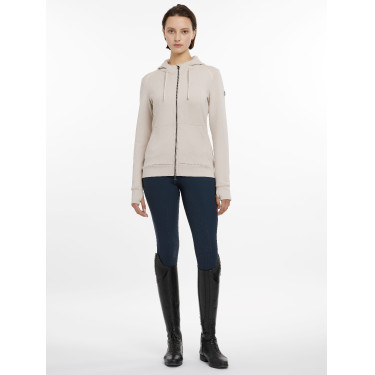 Moletom com capuz e zíper Tabi Tech feminino LeMieux Pedra Moletom com capuz e zíper Tabi Tech feminino LeMieux Pedra