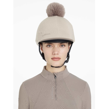 Toque em mesh Maria LeMieux Amêndoa Bege