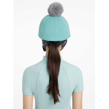 Toque em mesh Maria LeMieux Lagoa Azul Toque em mesh Maria LeMieux Lagoa Azul