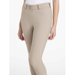 Calça LeMieux grip nos joelhos Isabelle feminina Amêndoa Bege