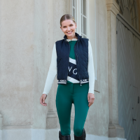 Colete de equitação sem mangas acolchoado feminino Kingsland KLNoelle Marinho Azul-marinho