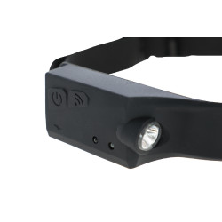 Lanterna frontal de LED HeadFire 280 sensor Covalliero Preto