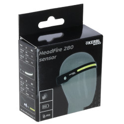 Lanterna frontal de LED HeadFire 280 sensor Covalliero Preto