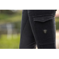 Calça de equitação Covalliero BasicPlus Jodhpur feminina Grafite Cinzento Calça de equitação Covalliero BasicPlus Jodhpur feminina Grafite Cinzento