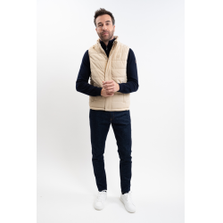 Colete sem mangas Boston Harcour homem Linho Bege