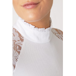 Polo de competição em renda com mangas compridas Sylvie Horze Polo de competição em renda com mangas compridas Sylvie Horze