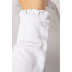Polo de competição em renda com mangas compridas Sylvie Horze Polo de competição em renda com mangas compridas Sylvie Horze