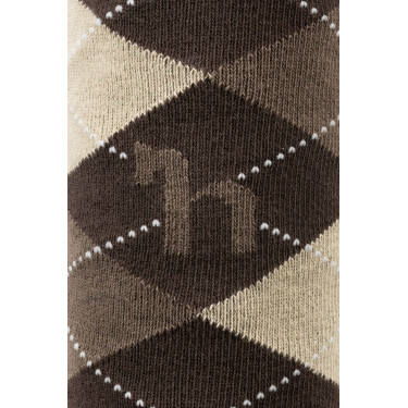 Meias com losangos Horze Holly Castanho escuro Meias com losangos Horze Holly Castanho escuro