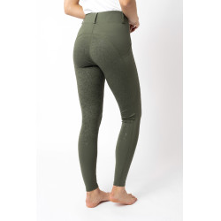Legging de aderência total Horze Dea feminino Verde escaravelho