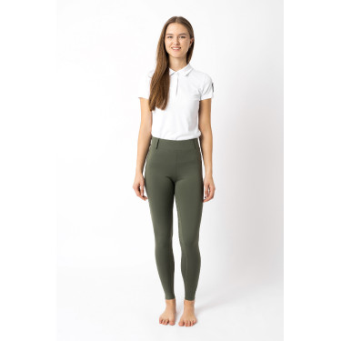 Legging de aderência total Horze Dea feminino Verde escaravelho