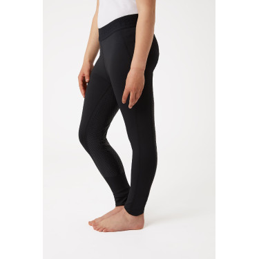 Legging de equitação com grip de silicone completo Madison infantil Horze Preto