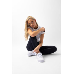 Legging Horze Mathilde com fundo de silicone feminino Azul-marinho escuro Legging Horze Mathilde com fundo de silicone feminino Azul-marinho escuro