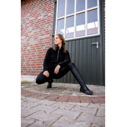 Calça Thermo Grand Prix Horze com fundo de silicone para mulher Preto Calça Thermo Grand Prix Horze com fundo de silicone para mulher Preto