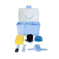 Caixa e escovas de limpeza Horze infantil Ar livre Azul Caixa e escovas de limpeza Horze infantil Ar livre Azul