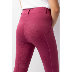 Leggings de equitação infantil Horze Dea Rosa seca