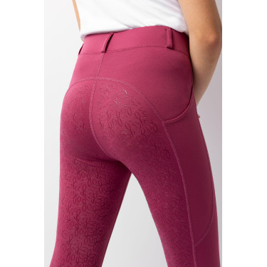 Leggings de equitação infantil Horze Dea Rosa seca