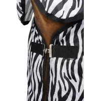 Capa anti-moscas Horze Defender com franjas Zebra Motivos Capa anti-moscas Horze Defender com franjas Zebra Motivos