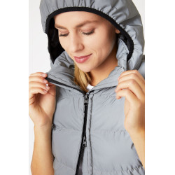 Colete acolchoado refletivo sem mangas Horze feminino Prata refletivo Colete acolchoado refletivo sem mangas Horze feminino Prata refletivo