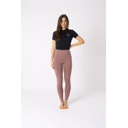 Legging de equitação B Vertigo Viktoria sem costuras feminino com grip integral Beleza negra Preto