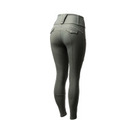 Calça de equitação B Vertigo híbrida de compressão Chiara feminina Manjedoura Basilic